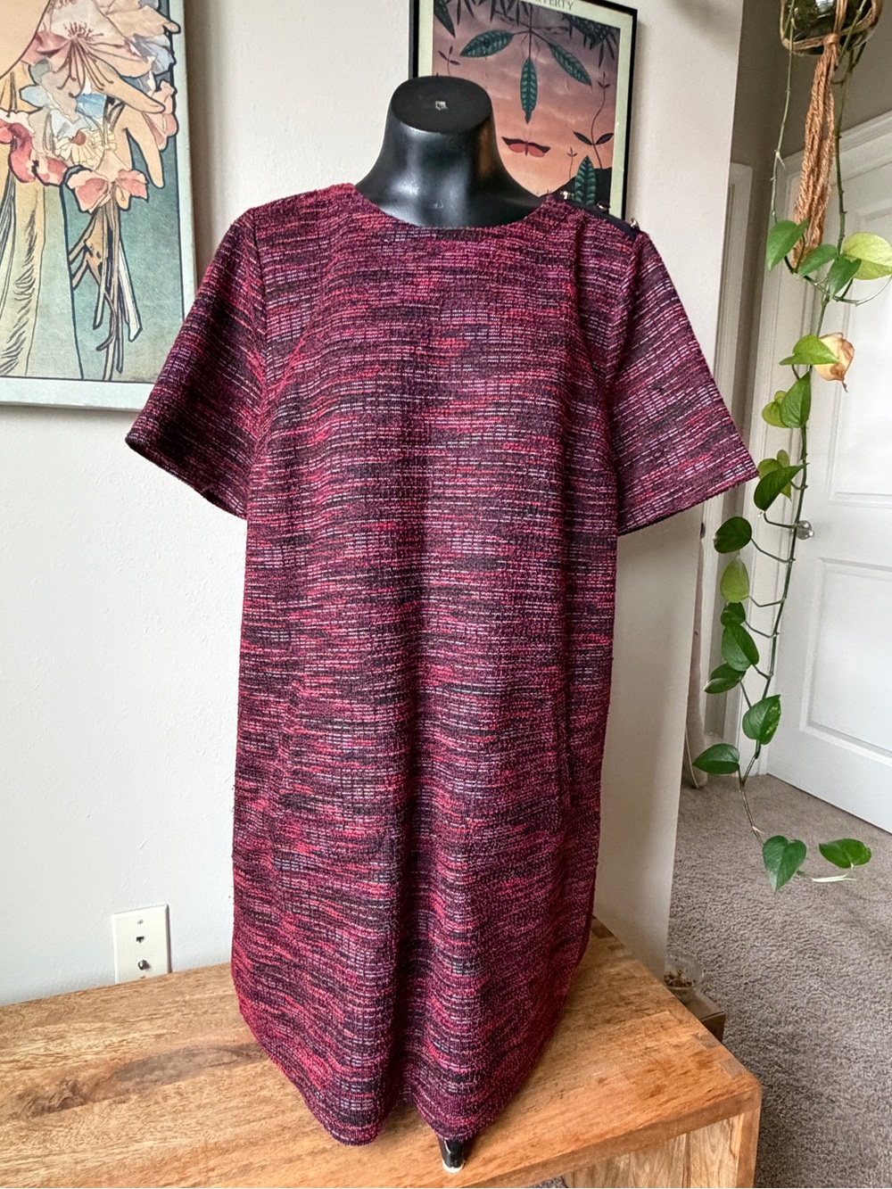 LOFT Tweed Shift Dress